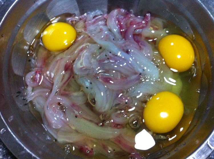 面条鱼炒鸡蛋步骤2