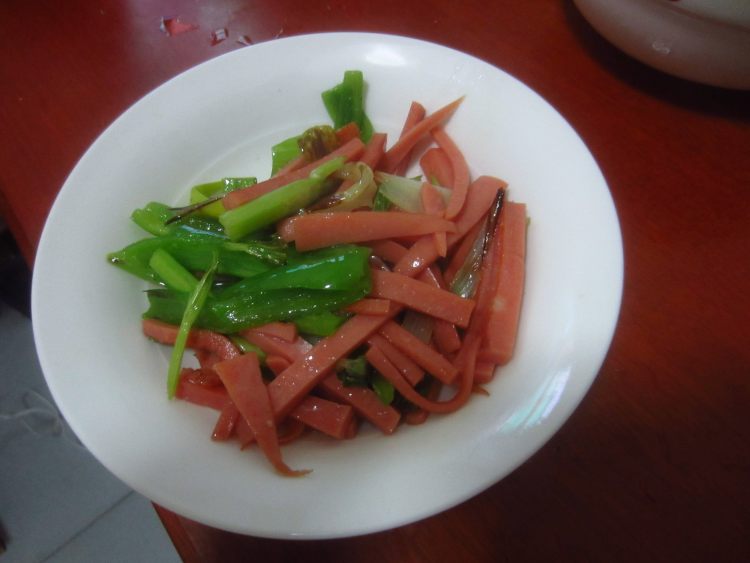 青椒火腿步骤7
