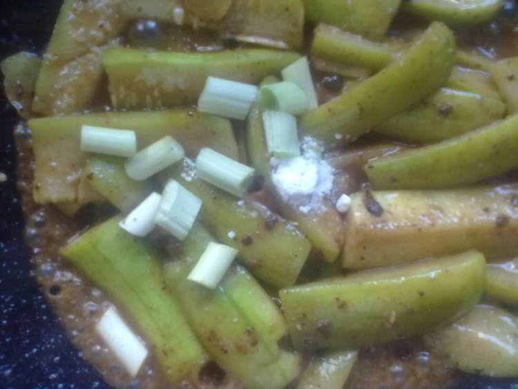 豆豉丝瓜步骤6