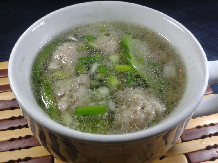 丝瓜肉丸汤步骤10
