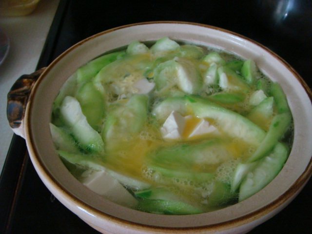 丝瓜豆腐蛋花汤步骤8