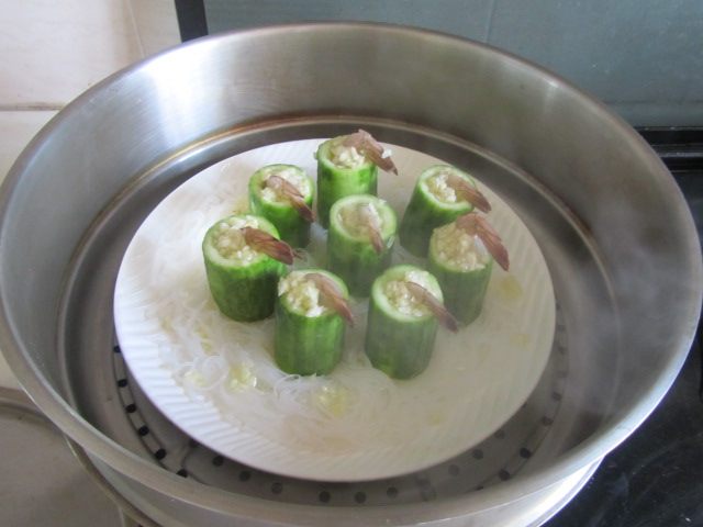 虾仁粉丝蒸丝瓜步骤9