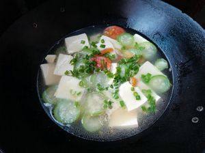 豆腐丝瓜汤步骤8