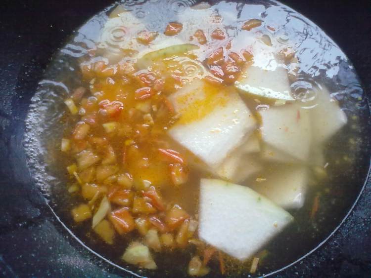 红火冬瓜汤步骤7