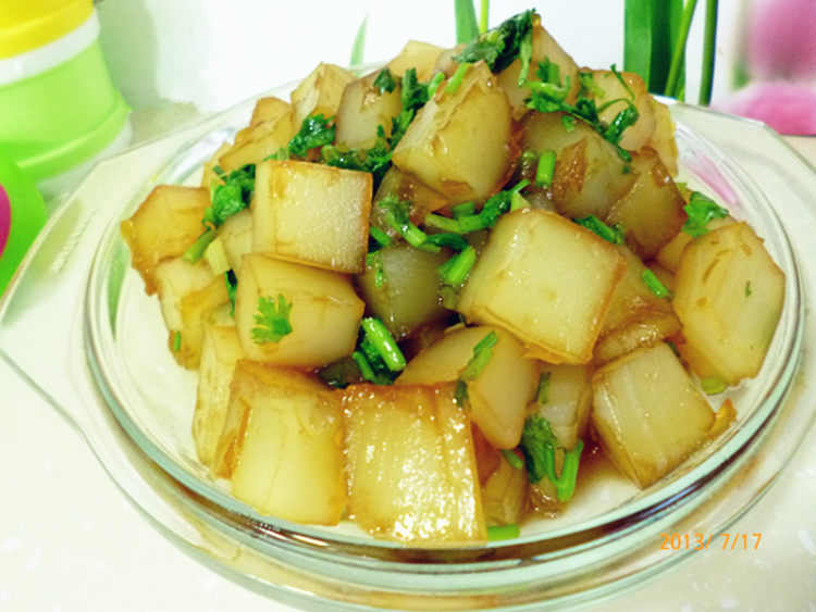 香菜炒凉粉步骤9