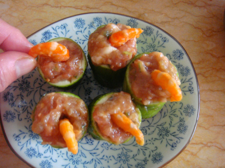 丝瓜金钩釀肉步骤6