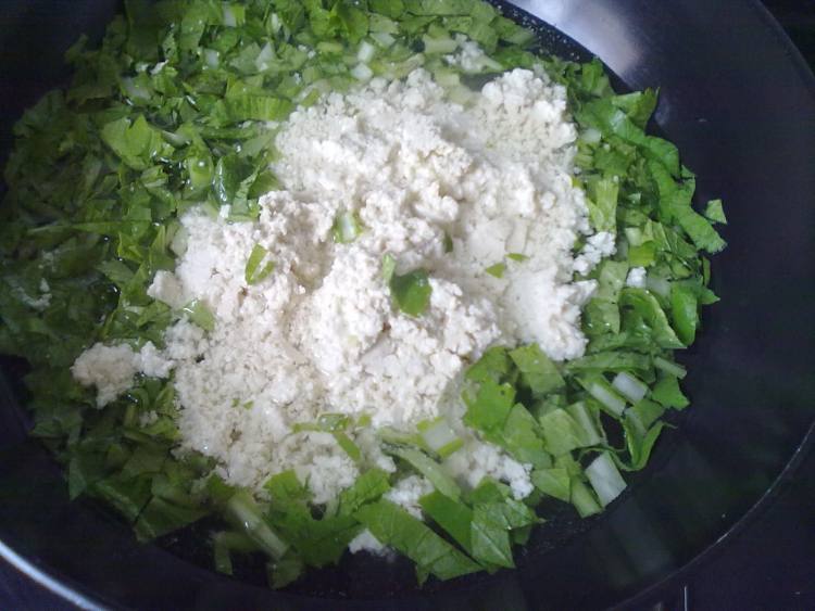 小白菜菜豆腐步骤4