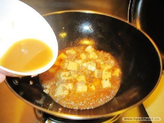 肉沫豆腐步骤6