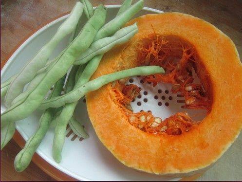 南瓜豆角面步骤1