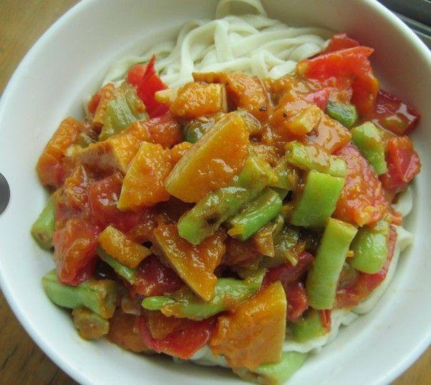 南瓜豆角面步骤9