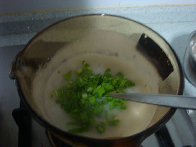 骨头汤素菜米糊步骤7