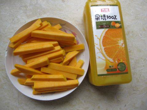 橙汁南瓜条步骤2