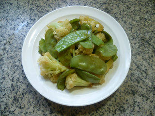 扁豆炒花菜步骤10