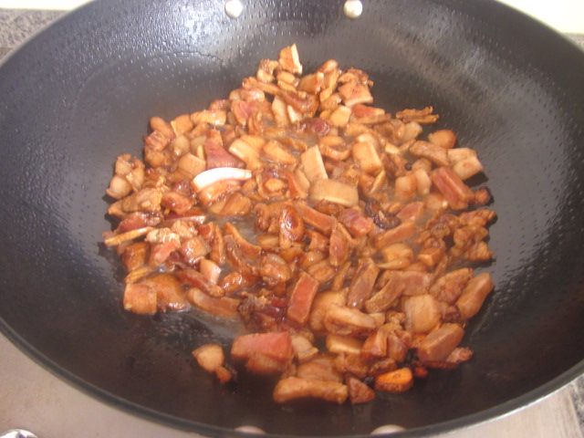 白菜扁豆炖肉步骤3
