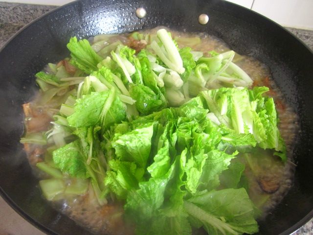 白菜扁豆炖肉步骤5
