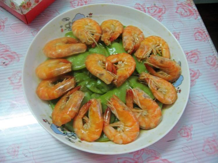 鲜虾扁豆步骤7