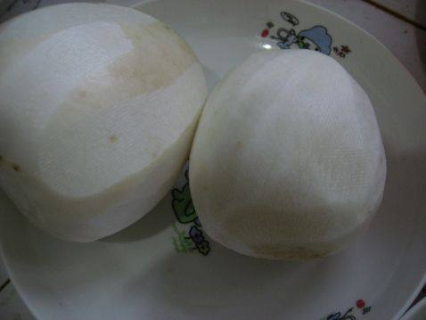 扁豆萝卜片步骤1
