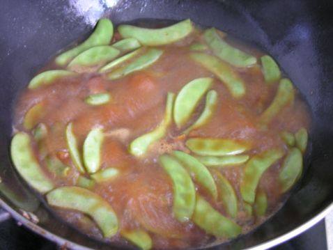 五花肉烧扁豆角步骤7