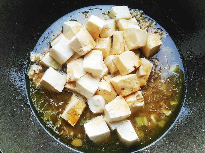 肉末韭菜豆腐步骤7
