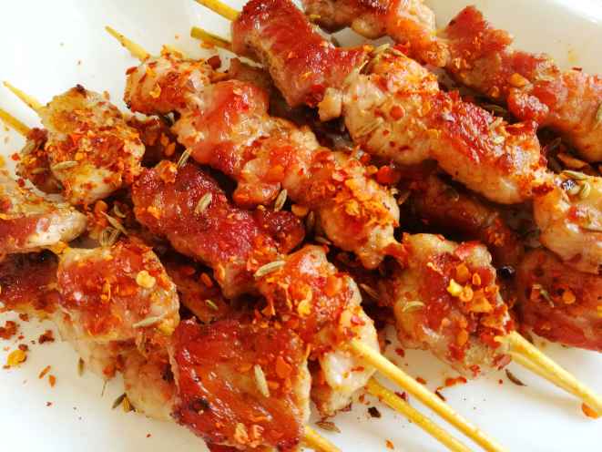 孜然猪肉串步骤6