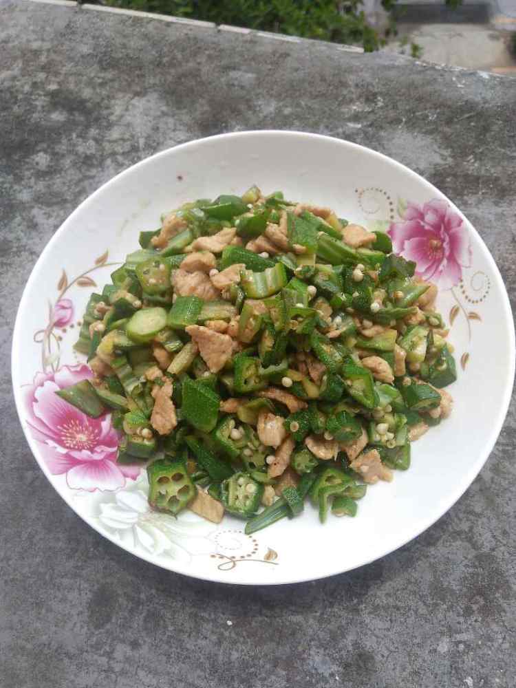 秋葵炒肉步骤12