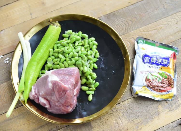 芽菜青豆肉沫拌面步骤2
