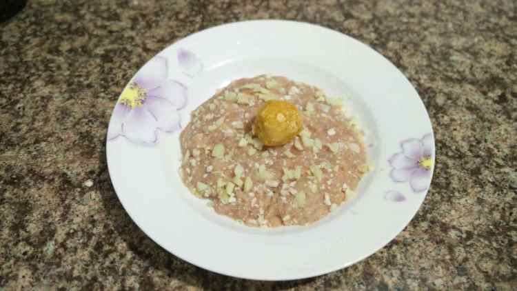 蒜香咸蛋肉饼步骤5