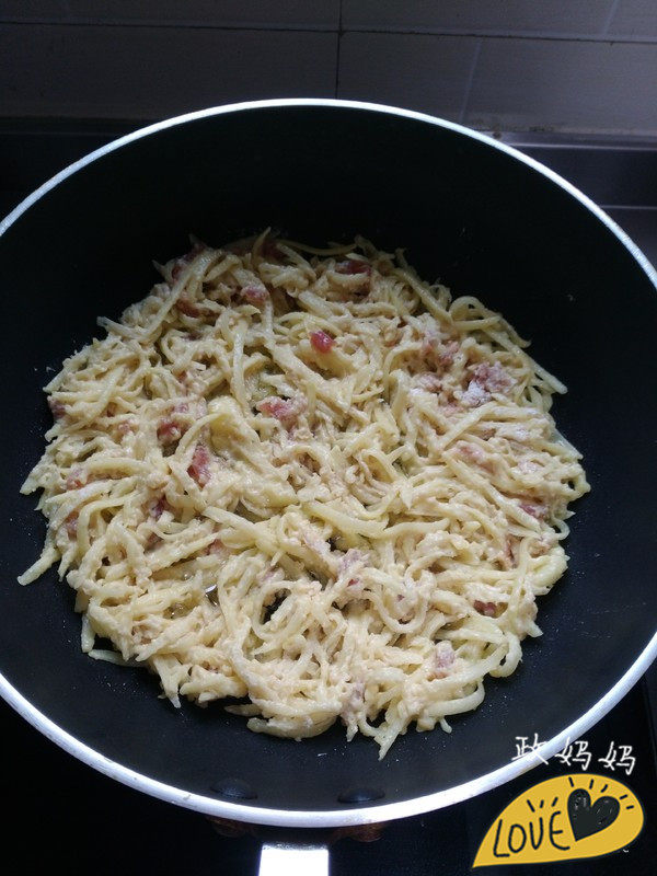 肉丁土豆饼步骤7