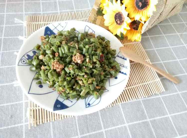 豇豆炒肉沫步骤9