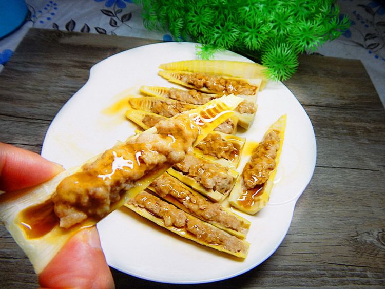 笋尖酿肉步骤15