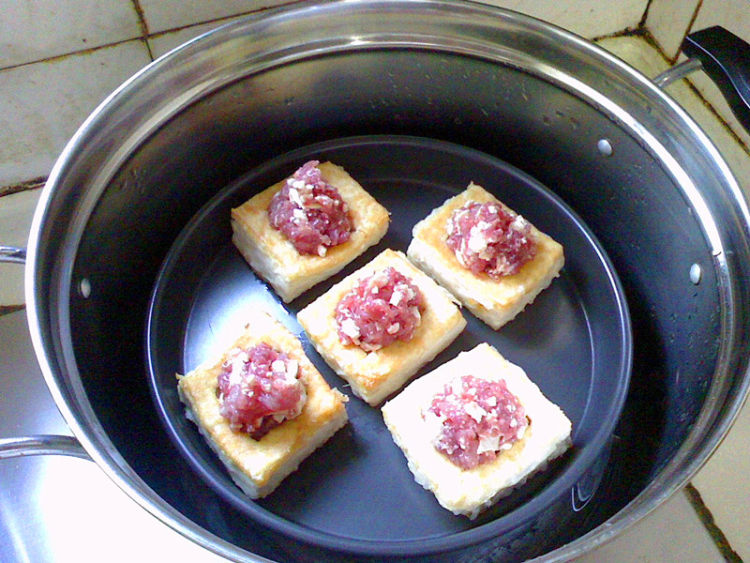 蒸酿豆腐步骤6