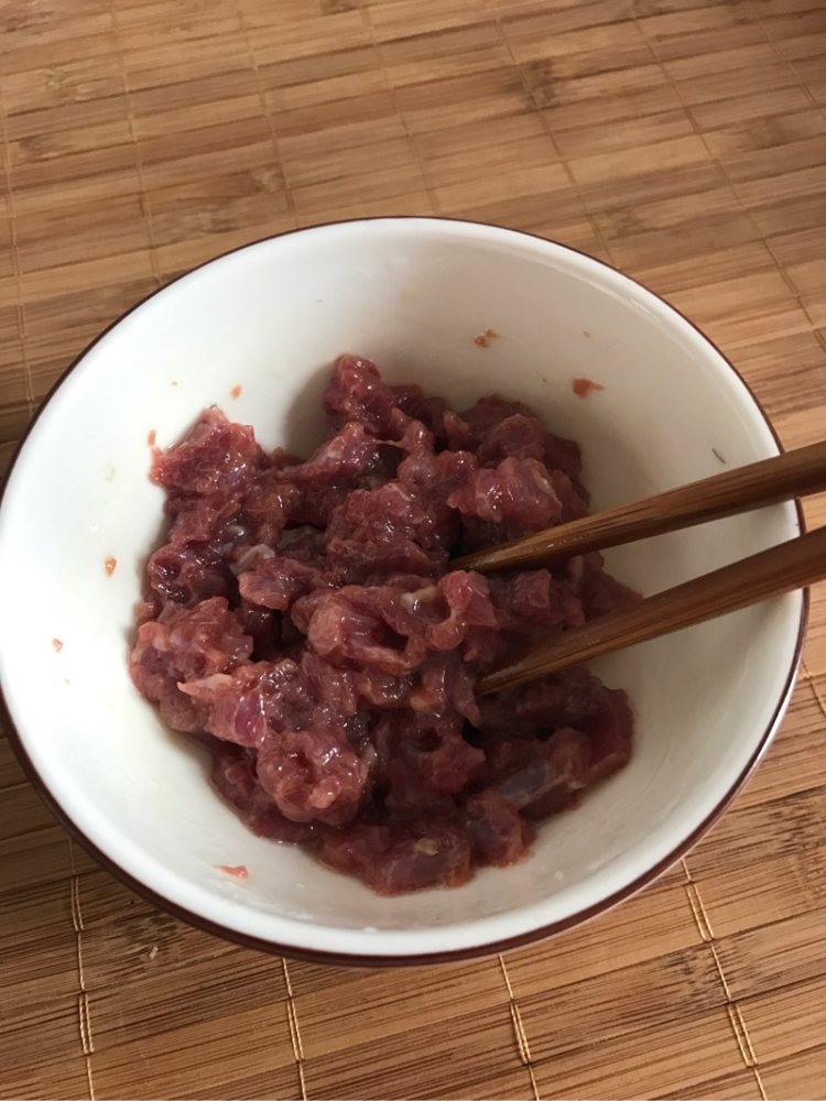 肉末酸豆角步骤2
