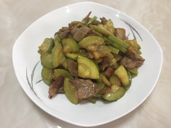 嫩南瓜炒肉片步骤9