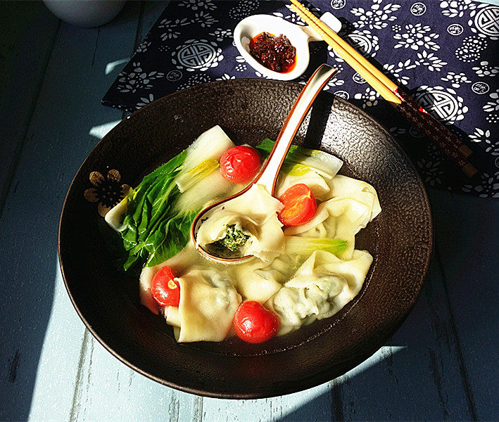 荠菜猪肉大馄饨#本味步骤17