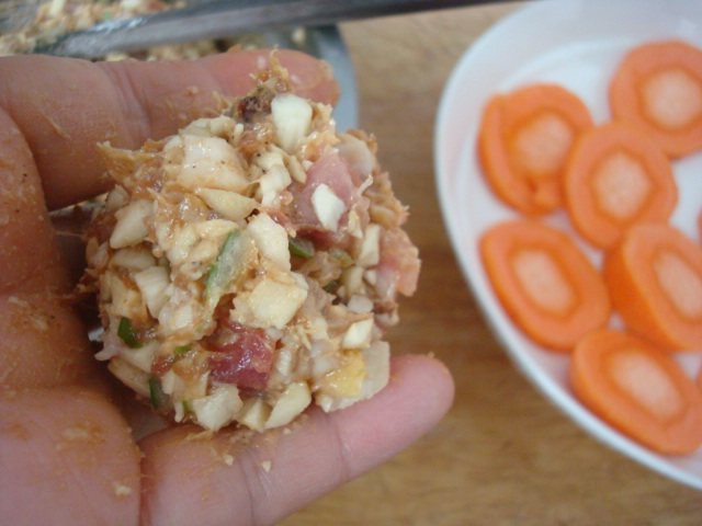 蒸山药肉丸步骤6