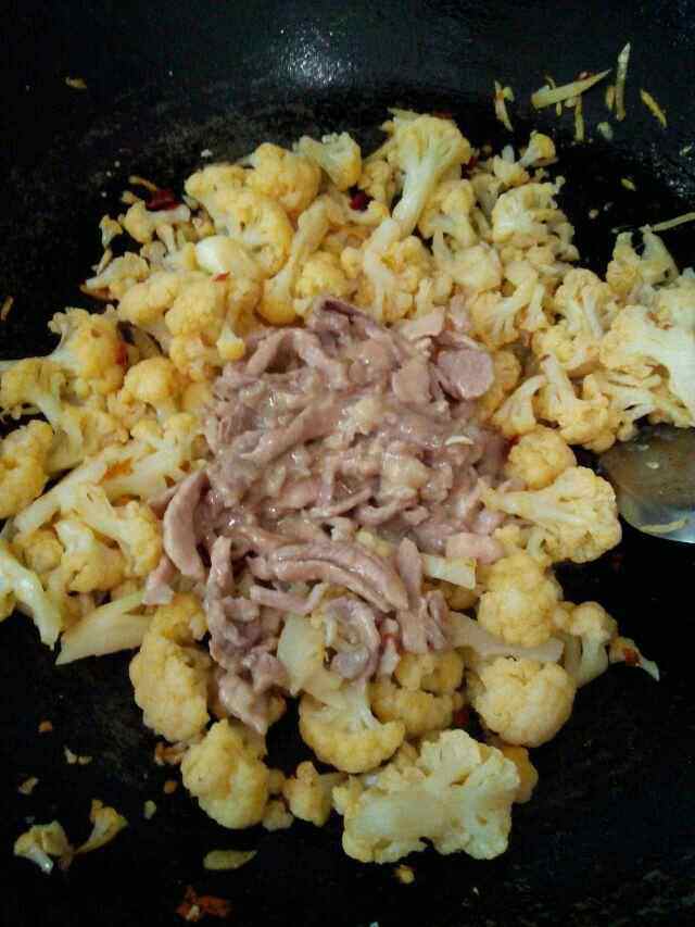 花菜肉片步骤8