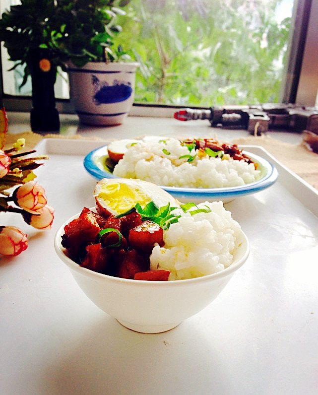 杏鲍菇卤肉饭步骤12