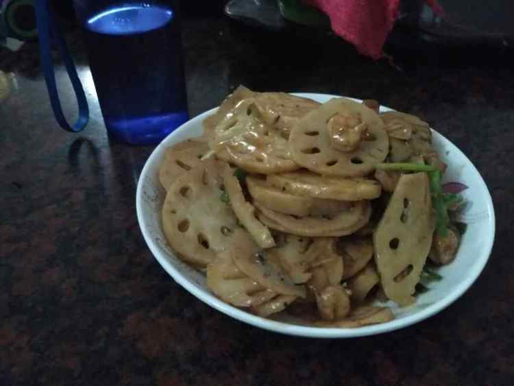莲藕炒肉片步骤12