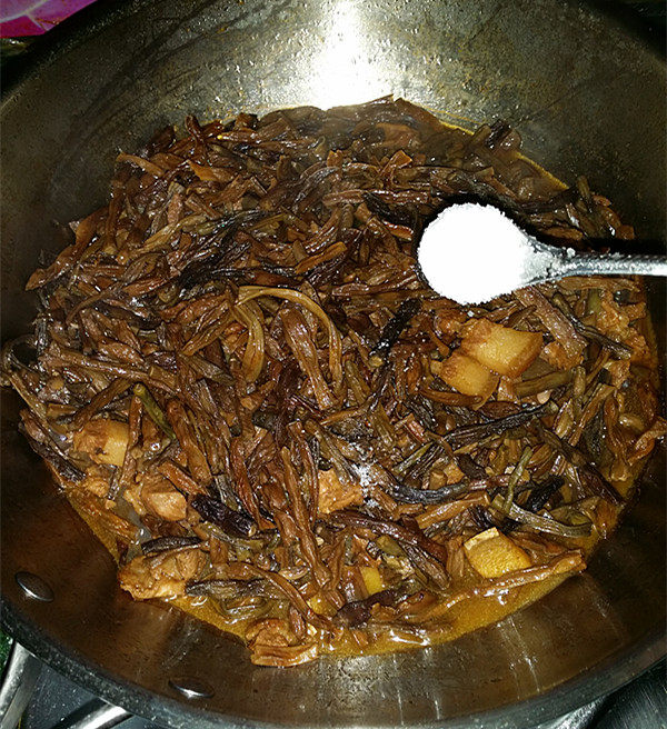 幹豆角烧肉步骤11