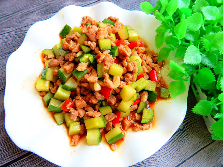 黄豆酱黄瓜肉丁步骤16
