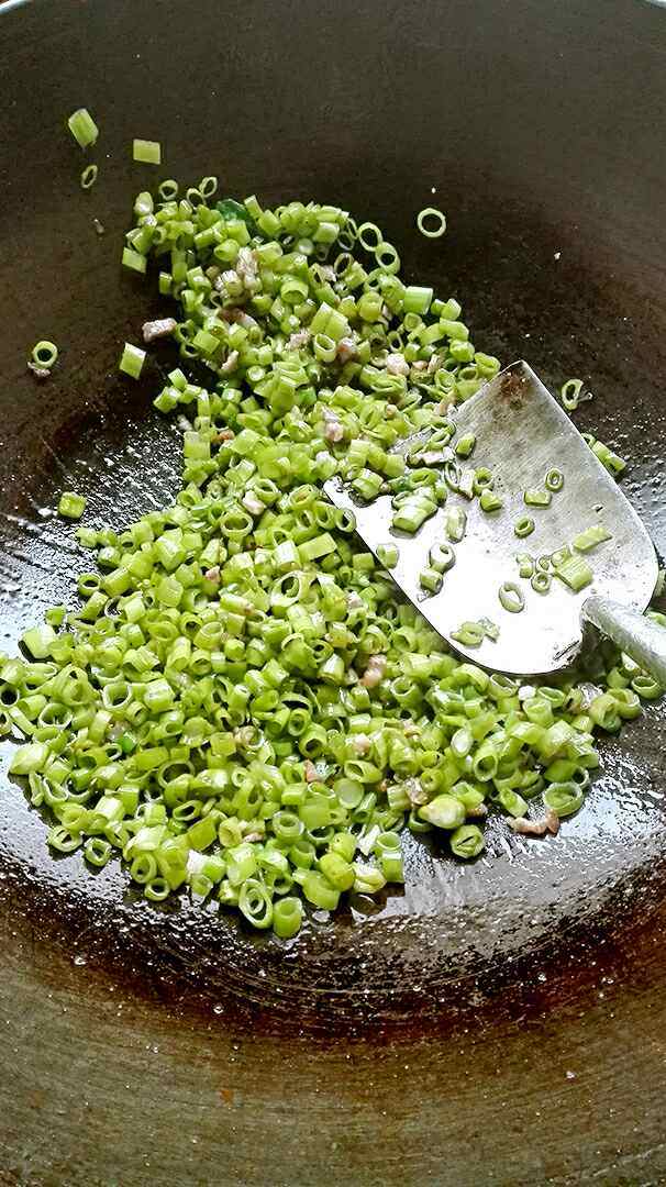 蚝油空心菜炒肉末步骤3