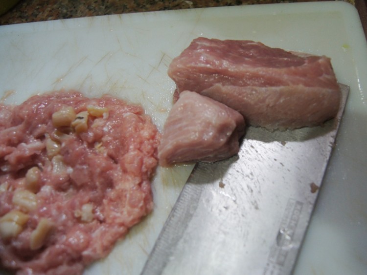 瑶柱肉饼蒸节瓜步骤2