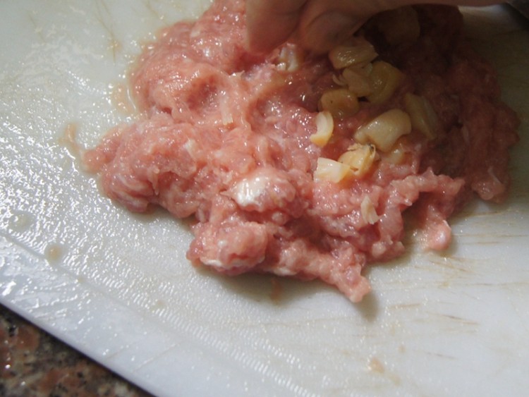 瑶柱肉饼蒸节瓜步骤3
