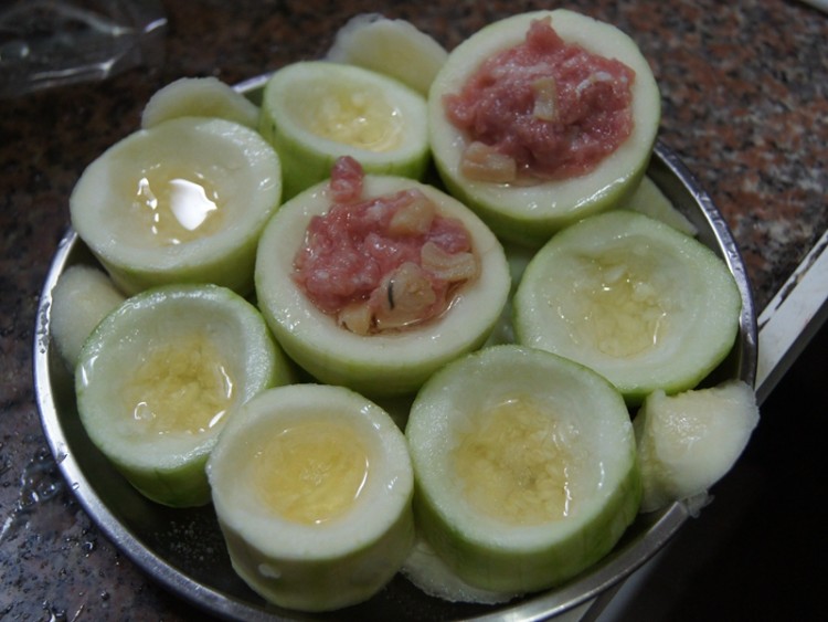 瑶柱肉饼蒸节瓜步骤6