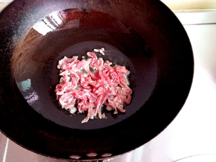 长豆肉丝炒面步骤6