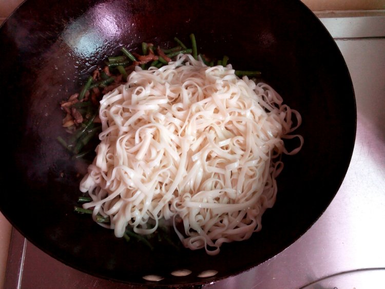 长豆肉丝炒面步骤11