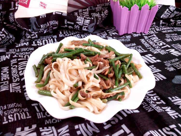 长豆肉丝炒面步骤13
