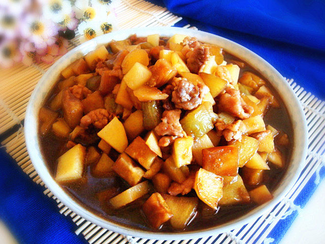肉沫土豆茄子丁步骤9