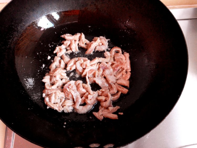 肉炒豆芽步骤3