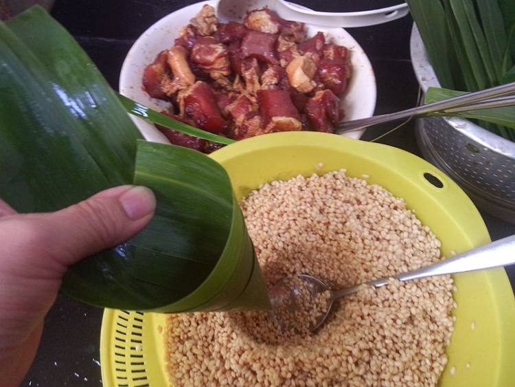 酱肉莲子粽#新鲜从这步骤11